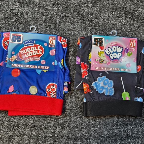 Dubble Bubble Other - Dubble Bubble Blow Pop Boxer Briefs Mens XL 2 Pack Candy‎ Novelty Retro Lounge